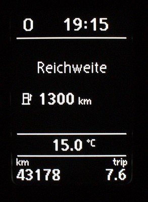 1300 km Reichweite