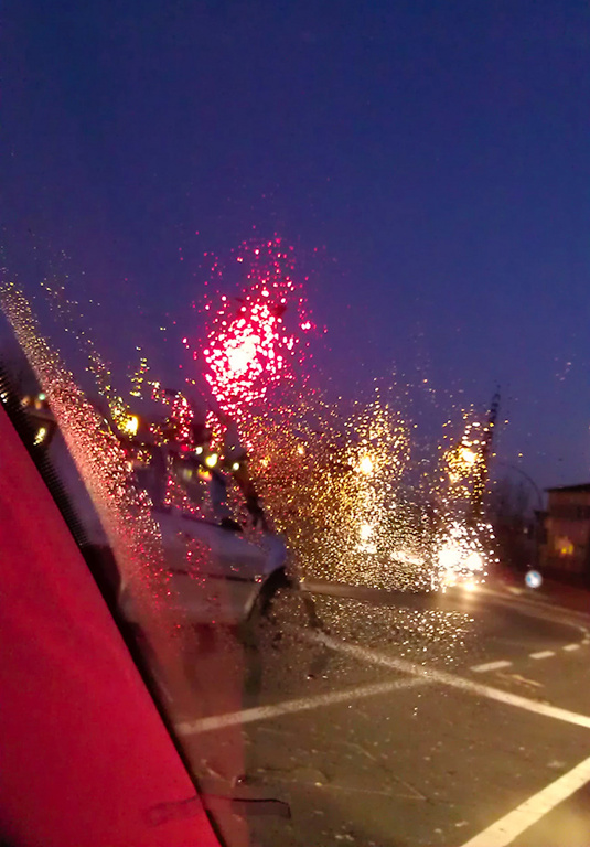 Frontscheibe von innen - klatschnass