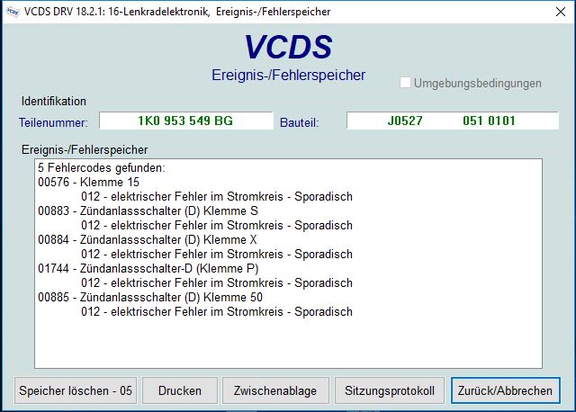 Fehlermeldung Screenshot